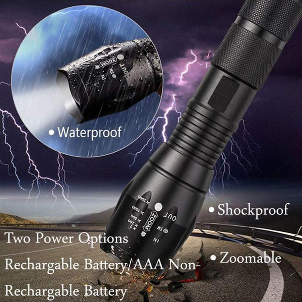 Waterproof TacLight Travel & Home Flashlight