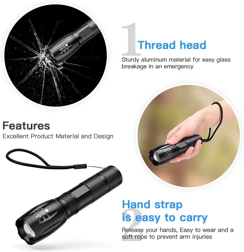 Waterproof TacLight Travel & Home Flashlight