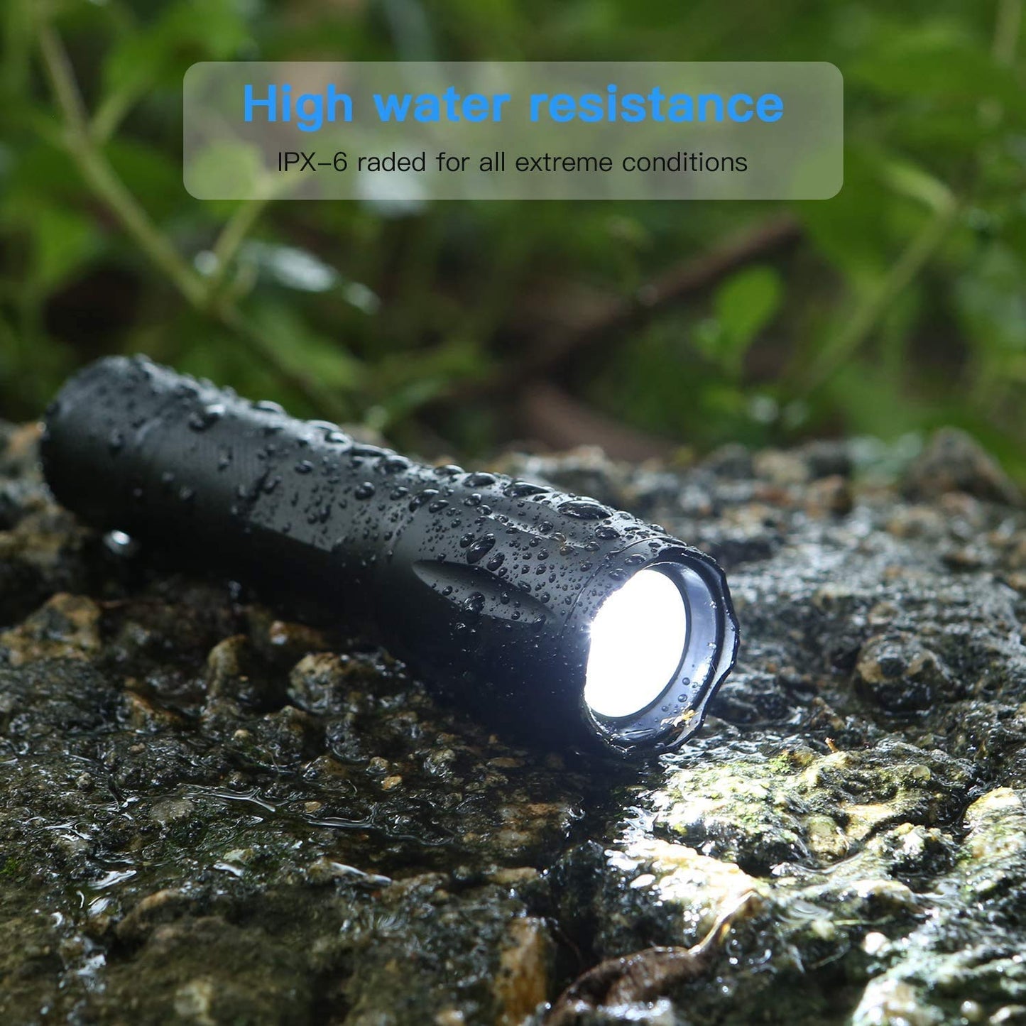 Waterproof TacLight Travel & Home Flashlight