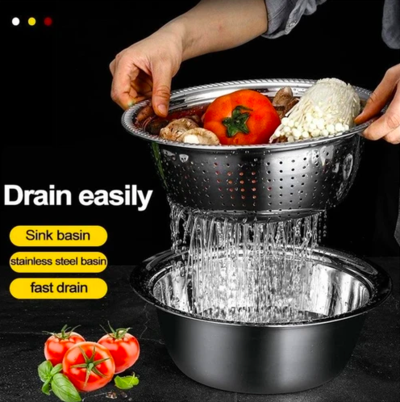 Stainless Steel Vegetable Slicer with Strainer