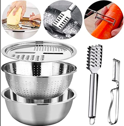 Stainless Steel Vegetable Slicer with Strainer