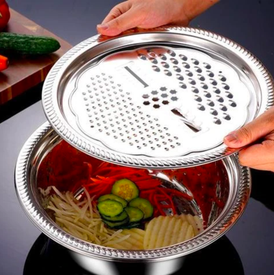 Stainless Steel Vegetable Slicer with Strainer