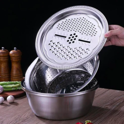 Stainless Steel Vegetable Slicer with Strainer